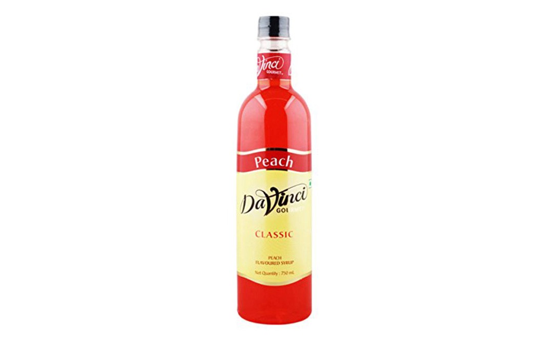 Davinci Classic Peach Flavoured Syrup   Glass Bottle  750 millilitre